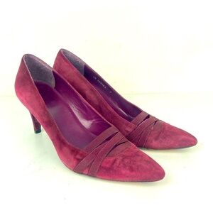 STUART WEITZMAN Burgundy Suede Pumps Heels
